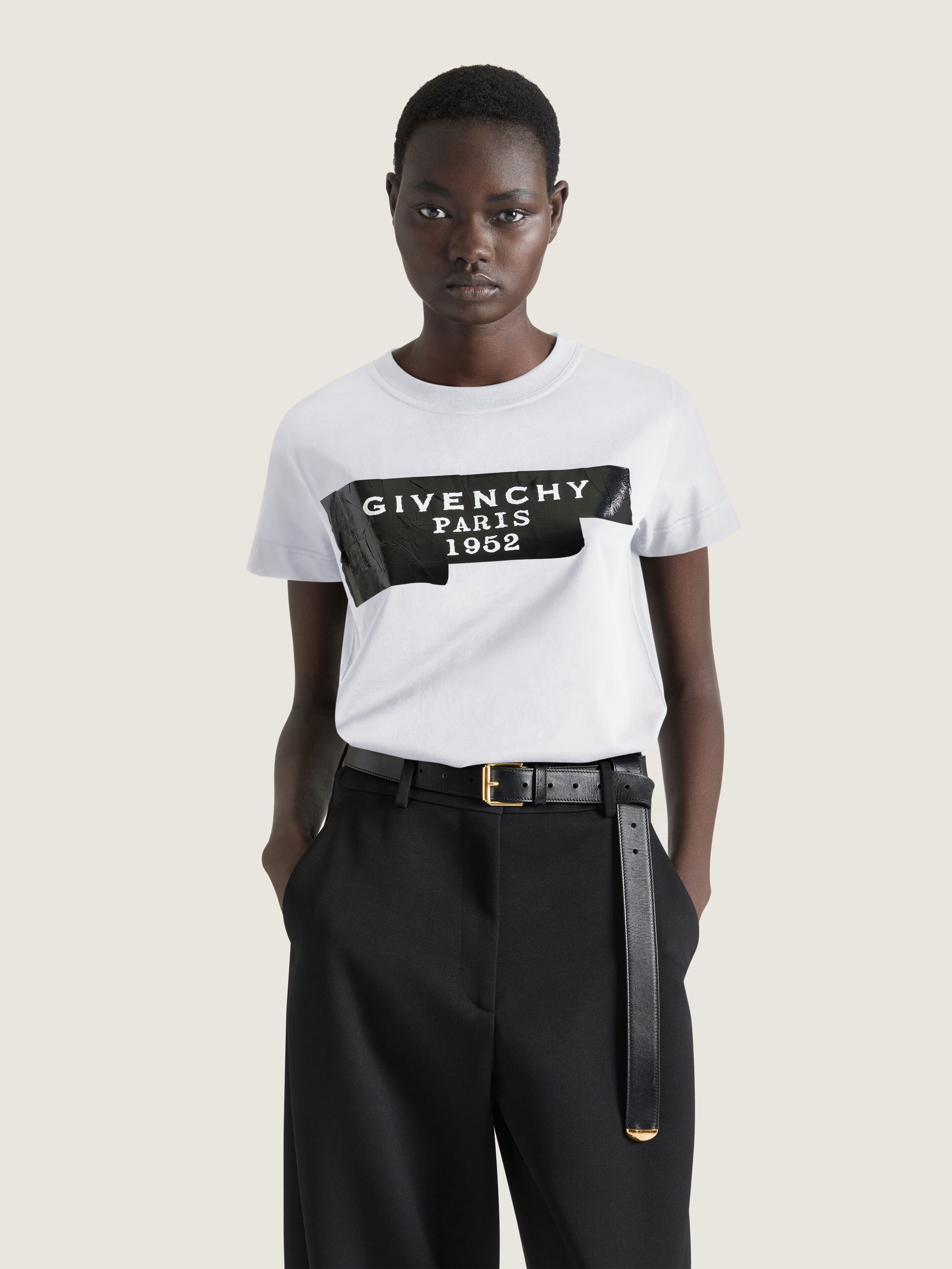 T-shirt in cotton with GIVENCHY Tape print